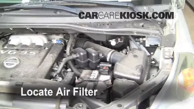 2006 Nissan Quest S 3.5L V6 Filtro de aire (motor) Cambio